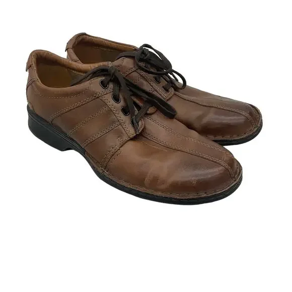 Clarks | Shoes | Clarks Mens Brown Leather Bowling Style  display picture 1